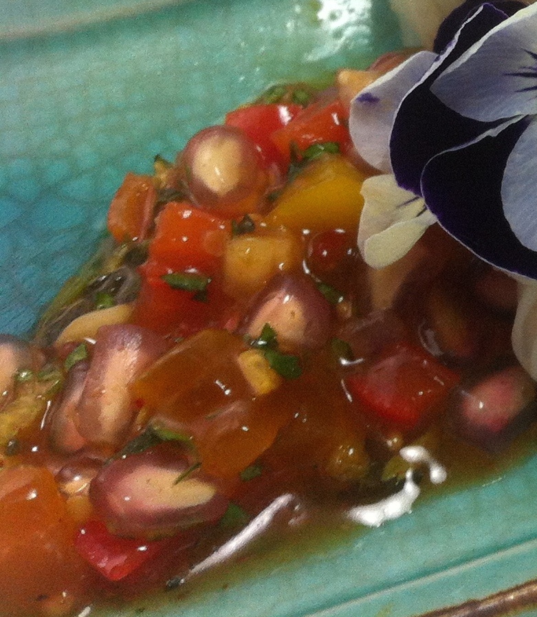 The Mango and Pomegranate salsa